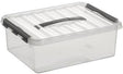 SUNWARE Aufbewahrungsbox the q-line 12l DIN A4 transparent stapelbar mit Deckel