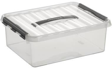 SUNWARE Aufbewahrungsbox the q-line 12l DIN A4 transparent stapelbar mit Deckel