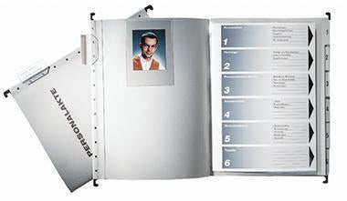 LEITZ Personalmappe DIN A4 250g/m² grau mit Hängeschiene und 5 Fächern