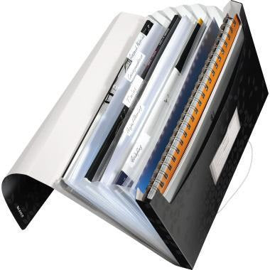 Leitz Fächermappe WOW 45890036 DIN A4 6 Fächer PP blau mit Gummizug