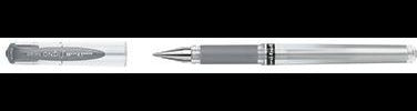 UNI-BALL Geltintenroller SIGNO UM-153 silber metallic 0,6 mm – für kreatives Schreiben auf dunklen Papieren