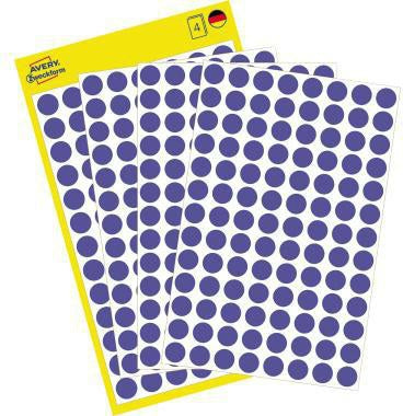 AVERY ZWECKFORM Markierungspunkt 3591 8mm blau 416 St./Pack. – Selbstklebende Etiketten
