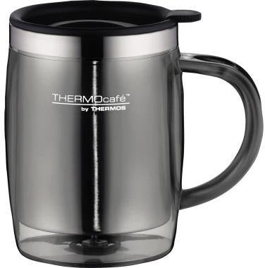 THERMOCAFE BY THERMOS Thermobecher 4059.235.035 0,35l grau – doppelwandig, Twist Lid