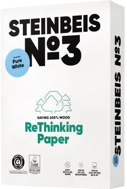 Steinbeis Kopierpapier No. 3 Pure White A4 80 g/m² 500 Blatt recycelt