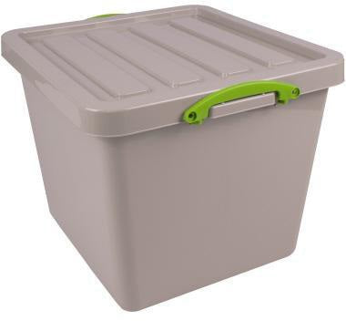REALLY USEFUL BOX Aufbewahrungsbox 60RDG 60l nestbar taubengrau aus 100% Recycling-Kunststoff