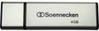 SOENNECKEN USB-Stick 71616 USB 2.0 4 GB schwarz/silber – mobiler Speicher