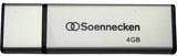 SOENNECKEN USB-Stick 71616 USB 2.0 4 GB schwarz/silber – mobiler Speicher