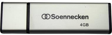 SOENNECKEN USB-Stick 71616 USB 2.0 4 GB schwarz/silber – mobiler Speicher