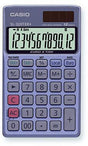 CASIO® Taschenrechner SL-320TER+ blau – 12-stellig, Solar & Batterie, Steuerberechnung