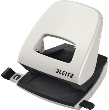 LEITZ Locher NeXXt 5008 – Metall-Locher rot, 30 Blatt, 8 cm Lochung
