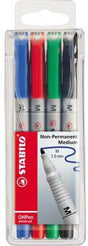 STABILO OHPen universal Folienstift 4er Set – 1 mm, nicht dokumentenecht, Made in Germany