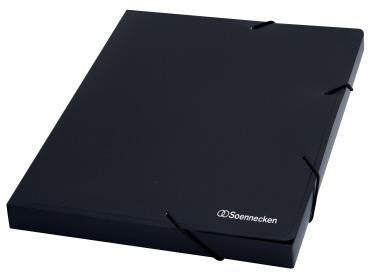 Soennecken Sammelbox DIN A4 transparent mit Gummizugverschluss, 25 mm Füllhöhe