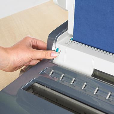 Fellowes Quasar Wire Drahtbindegerät – 130 Blatt, 34 Stanzlöcher, DIN A4, grau