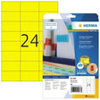 HERMA Universaletiketten SPECIAL 4466 gelb 70x37 mm 480 Stück A4-Bogen
