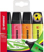 STABILO BOSS ORIGINAL Textmarker 4er-Set – 4 Farben, Keilspitze 2-5 mm