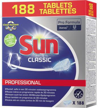 SUN Professional Classic Spülmaschinentabs 188 Stück einzeln verpackt