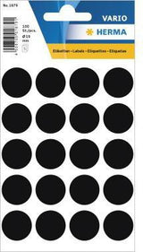 HERMA Markierungspunkt VARIO 19 mm schwarz, 100 Stück, selbstklebend, FSC-zertifiziert