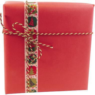 Clairefontaine Geschenkpapier 70 cm x 3 m karminrot aus Kraftpapier mit Zierrillen