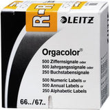 LEITZ Buchstabensignal Orgacolor E orange 250 Stück selbstklebend
