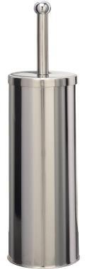 METALNOVA WC-Garnitur Basic aus EdelStahl – 9,8 x 38 cm, silber
