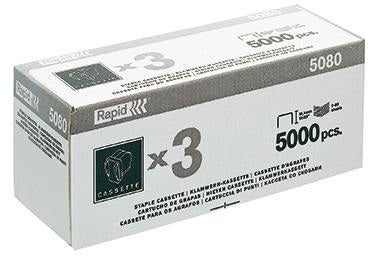 RAPID Heftkassette 5080e 20993700 Stahl verzinkt mit 5.000 Klammern für Elektroheftgerät