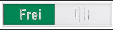 FRANKEN Türschild Deutsch 102 x 27,4 mm Aluminium selbstklebend frei/besetzt
