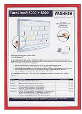 FRANKEN Dokumentenhalter Frame It X-tra!Line DIN A4 rot 5 St./Pack. – magnetische Präsentationshülle