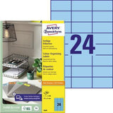Avery Zweckform Universaletikett 3448 70x37mm rot 2.400 St./Pack. – FSC-zertifiziert, für Laser-, Inkjet- & Kopierer