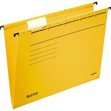 Leitz Hängemappe ALPHA A4 gelb 25 Stück – 275 g/m² Recycling-Karton