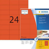 HERMA Universaletiketten 4406 gelb 70 x 37 mm 2.400 Stück für Laserdrucker und Kopierer
