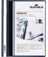 DURABLE Angebotshefter DURAPLUS 257902 A4 weiß – Überbreiter Schnellhefter mit Hängeschienen-Einschub