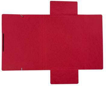 Soennecken Eckspanner 1472 DIN A4 mit 3 Klappen und Gummizug, rot, 250 Blatt