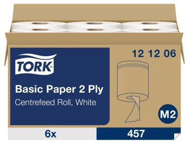 TORK Handtuchrolle M2 121206 – 2-lagiges Recycling-Papierwischtuch, 160 m x 20 cm, 6 Rollen
