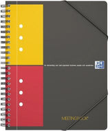 OXFORD International Meetingbook Collegeblock DIN A5+ kariert 80 Blatt mit Gummizugmappe