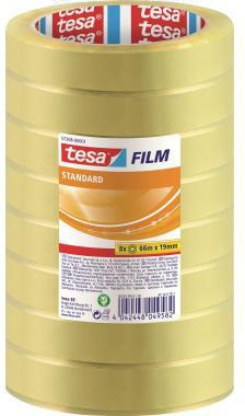 tesa Klebefilm standard 19 mm x 66 m – Transparenter, lösungsmittelfreier Klebefilm