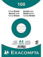 Exacompta Karteikarte DIN A5 liniert weiß 100 St./Pack. – 205 g/m² Karton, PEFC
