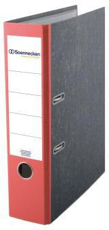 Soennecken Ordner 3321 DIN A4 80mm Pappe gelb – Raumspar-Schlitze & Wolkenmarmor