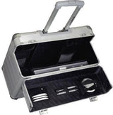 ALUMAXX Pilotenkoffer DISCOVERY – Alu-Aktenkoffer mit Trolley, Rollen & Notebookfach, Schwarz