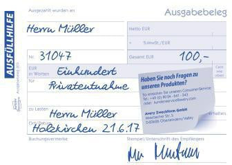 Avery Zweckform Ausgabebeleg 303 DIN A6 quer, 50 Blatt, gelb, fälschungssicher