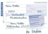 Avery Zweckform Ausgabebeleg 303 DIN A6 quer, 50 Blatt, gelb, fälschungssicher