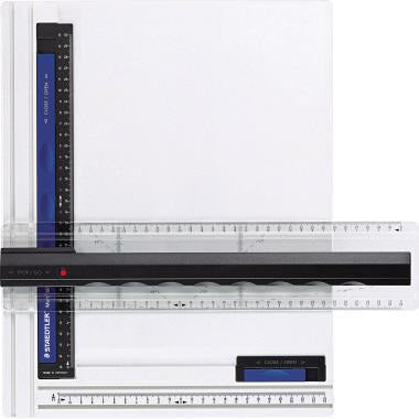 STAEDTLER Zeichenplatte Mars COLLEGE 661 A4, Kunststoff, Parallel-Zeichenschiene, Doppelarretierung