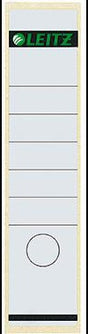LEITZ Ordnerrückenschild 16401001 61,5x285mm weiß 100 St./Pack. – selbstklebend, für Standard- und Hartpappe-Ordner