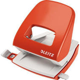 LEITZ Locher NeXXt 5008 – Metall-Locher rot, 30 Blatt, 8 cm Lochung