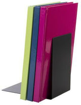 Westcott Buchstütze E-10244 – 2er-Pack, 9 x 14 x 14 cm, Metall pulverbeschichtet schwarz