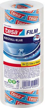 tesa tesafilm® kristall-klar Klebefilm 15 mm x 33 m – 6 St./Pack., unsichtbar & reißfest