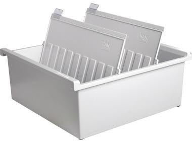 HAN Karteitrog 954-0-11 DIN A4 quer für 1.300 Karten, lichtgrau, Made in Germany