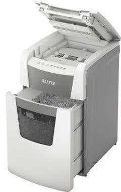 Leitz Aktenvernichter IQ Autofeed Office 150 P-5 – 150 Blatt Auto-Einzug, Partikelschnitt, 44 l