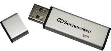 SOENNECKEN USB-Stick 71616 USB 2.0 4 GB schwarz/silber – mobiler Speicher