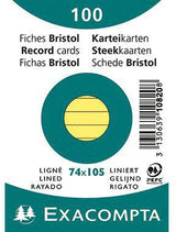 Exacompta Karteikarte DIN A7 liniert weiß 205 g/m² 100 Stück PEFC