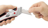 WEDO Cutter Safety Profi 78845 silber/schwarz mit 5 Ersatzklingen – Sicherheitsmesser